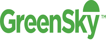 GreenSky logo with bold green letters and a semicircle over the "y," symbolizing innovative financing options.